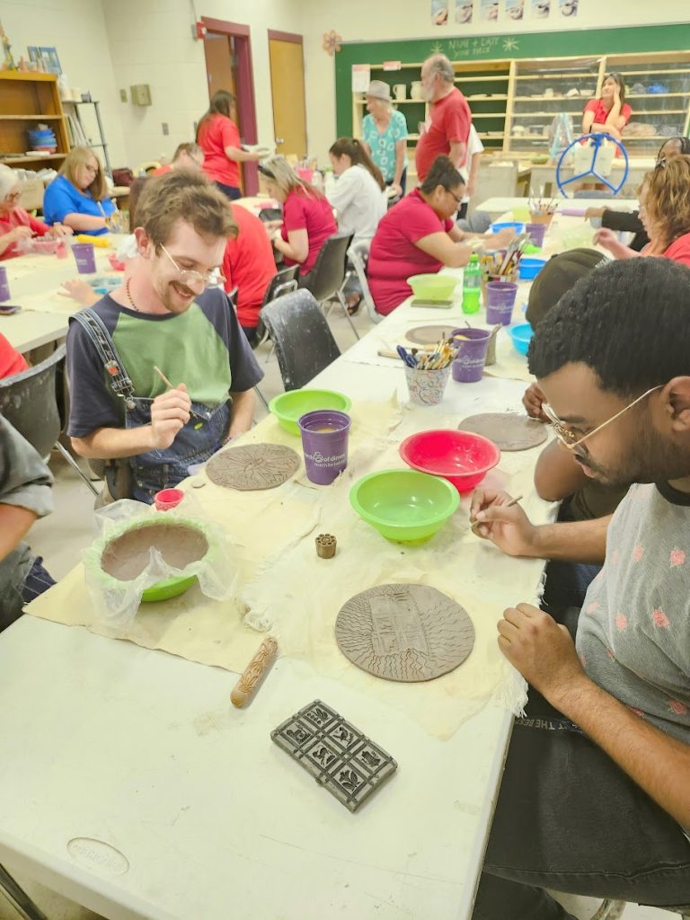 Our friends from All In Credit Union Dothan making bowls